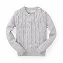 Hope &amp; Henry Girls' Cable Front Pullover Sweater