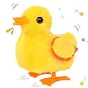 Hopearl Walking Duck Pet Quack Duckling Interactive Electronic Plush Toy Farm Animals Animated Gifts for Toddlers Birthday, Yellow, 8''