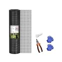HOPERAN Black Hardware Cloth 1/2 Inch 36 x 100 Ft 19 Gauge Chicken Wire