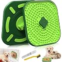 HOPET Licking Mat for Dogs Crate, Interactive Large 7.1" Size Lick Mats for Boredom Relief & Anxiety Reduction, Soft & Safe Peanut Butter Lick Pad for Training(Square-Shaped)