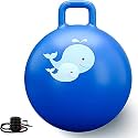 Hopperfor Teenagers Ages 3-18 (HippityHopping Ball, Bouncy Ball with Handles, Sit & Bounce, Kangaroo Bouncer, Jumping Ball, 65 Cm, Pump Included)