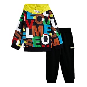 Hopscotch 2-Pc Typographic Joggers Set