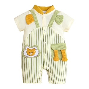 Hopscotch Baby Boys Stripes Print Short Sleeves