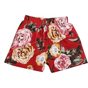 Hopscotch Baby Girls Polyester Floral Print Shorts