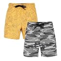 Hopscotch Boys Cotton Animal Print ShortsPack of