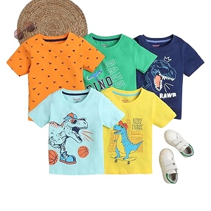 Hopscotch Boys Graphic Regular Fit T-Shirt Pack