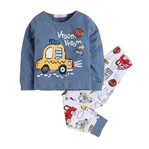 Hopscotch Boys Multi Coloured Vehicle Print Top