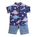 Hopscotch Boy's Cotton Printed Animal Print Clothing Sets