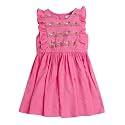 Hopscotch Girl Rayon Embroider Sleeveless Summer Dress