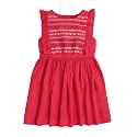 Hopscotch Girl Rayon Embroider Sleeveless Summer Dress