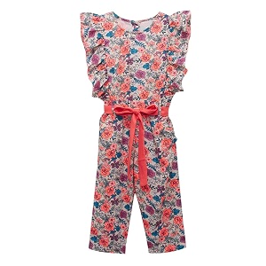 Hopscotch Girls Polyester Floral Printed Ruffle Ankle