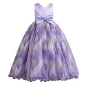 Hopscotch Girls Polyester Glitter Print Gown in