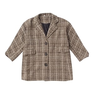 hopscotch polycotton boys checkered full-sleeve standard length pea coat