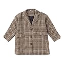 Hopscotch Polycotton Boys Checkered Full-Sleeve Standard Length Pea Coat