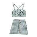 Hopscotch Polyester Girls Checkered Blouse And Skirt