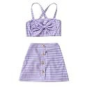 Hopscotch Polyester Girls Checkered Blouse And Skirt