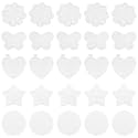Hordion 25 Pcs 7 Count 5 Shapes Mesh Plastic Canvas Sheets kit, White