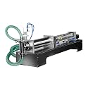 Horizontal Liquid Filling Machine, Pneumatic Bottle Liquid Filler Machine, Fully Automatic Quantitative Filling Machine, Single Head Bottle Filler, for Various Liquids(50-500Ml)