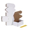 HORLIMER 10 Pack 6x4x3 Shipping Boxes, White Corrugated Cardboard Box for Mailing, Packaging, Small Business