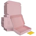 HORLIMER 11x8x2 inches Shipping Boxes Set of 25, Pink Corrugated Cardboard Gift Box for Packing, Mailing, Small Business