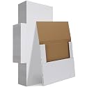 HORLIMER 12.8x12.8x1 Vinyl Record Shipping Boxes Set of 25, White Corrugated Cardboard Mailer Box for Mailing, Packaging, Moving Storage