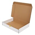 HORLIMER 12x9x2 inches Shipping Boxes Set of 1, White Corrugated Cardboard Mailer Box for Packing, Mailing, Small Business