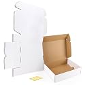 HORLIMER 12x9x3 inches Shipping Boxes Set of 6, White Corrugated Cardboard Mailer Box for Packing, Mailing, Small Business