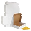 HORLIMER 13x10x3 inches Shipping Boxes Set of 25, White Corrugated Cardboard Box Literature Mailer