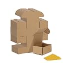 HORLIMER 4x3x2 inches Shipping Boxes Set of 50, Brown Corrugated Cardboard Box Literature Mailer