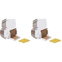 HORLIMER 6x4x1 inches Shipping Boxes Set of 50, White Corrugated Cardboard Box Literature Mailer (Pack of 2)