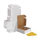 HORLIMER 6x6x2 inches Shipping Boxes Set of 50, White Corrugated Cardboard Box Literature Mailer