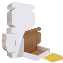 HORLIMER 9x6x2 Shipping Boxes Set of 30, White Corrugated Cardboard Mailer Box for Packing Small Business