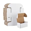 HORLIMER Shipping Boxes Set of 50, Small Corrugated Cardboard Box Literature Mailer, (White, 4.6" x 2.2" x 2.2")
