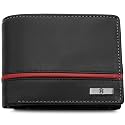 HORNBULL Denial Black-Cherry Leather Wallet for Men | Wallets Men with RFID Blocking | Mens Wallet