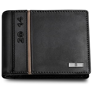 hornbull miller wallet  stylish mens wallet with rfid blocking  genuine leather black nappa  gift