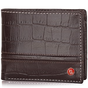 hornbull denial brown embossed leather wallet for men  wallets men with rfid blocking  mens wallet leather