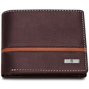 hornbull denial brown leather wallet for men  wallets men with rfid blocking  mens wallet leather