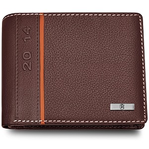 hornbull miller wallet  stylish mens wallet with rfid blocking  genuine leather brown nappa  gift