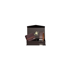 hornbull denial leather combo gift set  brown wallet with belt  rfid wallet for mens bw45151