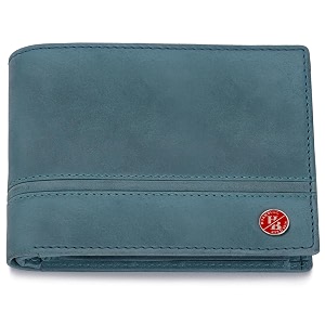 hornbull denial aqua embossed leather wallet for men  wallets men with rfid blocking  mens wallet leather