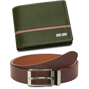 hornbull denial combo gift hamper for men  combo wallet and belt with rfid blocking  valentine39s day gift for men bw45153blue