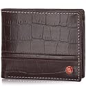 HORNBULL Denial Brown Embossed Leather Wallet for Men | Wallets Men with RFID Blocking | Mens Wallet Leather
