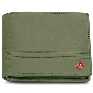 hornbull denial olive green genuine leather purse for men  leather mens wallet with rfid blocking  valentine39s day gift wallet for men