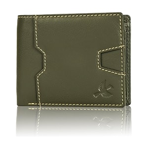 hornbull edward olive leather wallet for men  wallets men with rfid blocking  mens wallet