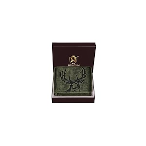 hornbull richard green rfid blocking leather wallet for men  11 card slots wallet