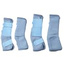 Horse Fly Boots Set of 4, Breathable Mesh Fly Boots for Horses