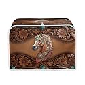 Horse Print 2 Slice Toaster Dust Cover Washable Bread Maker Cover for Anti-dust and Fingerprint Universal Size
