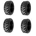 HORSESHOE (4-Pack) 12-16.5 14 PLY Skid Steer Loader Tubeless Tires w/Rim-Guard-Wall Heavy Duty G Load 12x16.5 305/70-16.5 NHS SKS1 L2/G2 T168