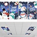 Hortsun 4 Pack Magnetic Fluorescent Light Covers for Christmas, 4x2 Ft
