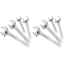 HORUSDY 4-Piece Adjustable Wrench Set, CR-V Steel, Adjustable Wrenches Set(6-inch, 8-inch, 10-inch, 12-inch) (Pack of 2)